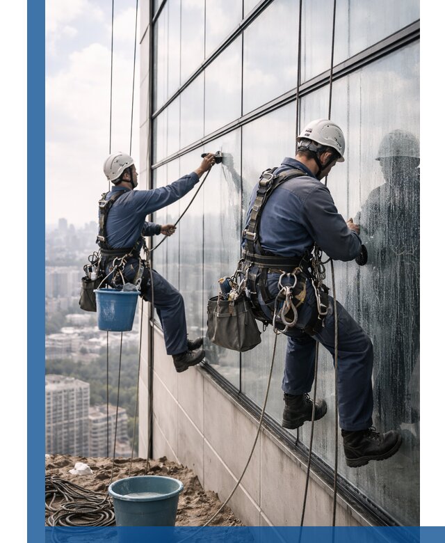 Профессиональная мойка фасадных окон альпинистами в Тайшете