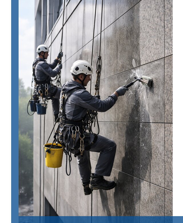 Профессиональная мойка фасада из керамогранита в Тайшете