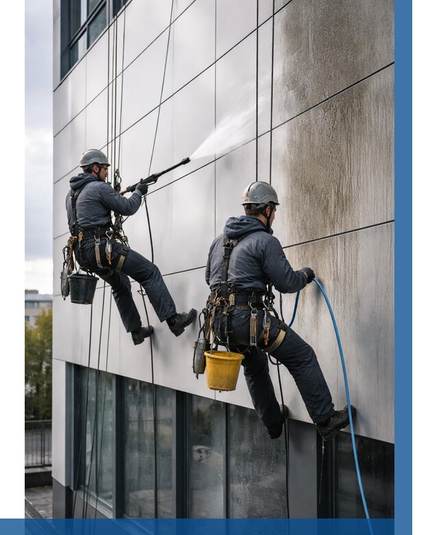 Мойка фасада из композита в Тайшете по цене от 312 р. | ВЫСОТНИК-Тшт