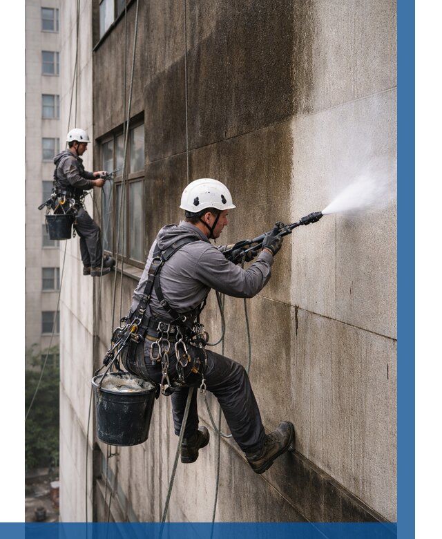 Очистка фасада от копоти в Тайшете от 260 р. | ВЫСОТНИК-Тшт