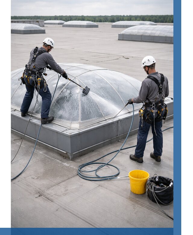 Мойка зенитных фонарей в Тайшете, заказать от 4673 р. | ВЫСОТНИК-Тшт