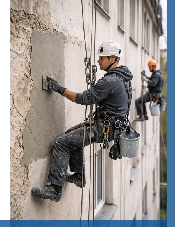 Восстановление штукатурки фасада в Тайшете от 1246 р. | ВЫСОТНИК-Тшт