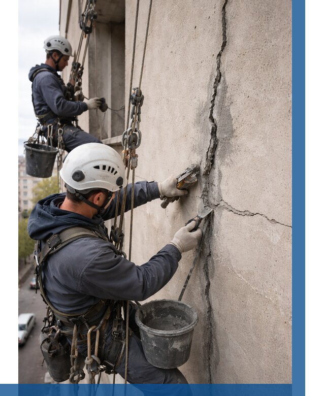 Заделка трещин на фасаде в Тайшете от 935 р. | ВЫСОТНИК-Тшт