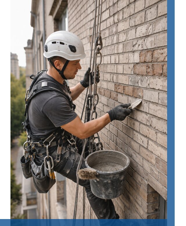 Ремонт кирпичной кладки фасада в Тайшете от 1869 р. | ВЫСОТНИК-Тшт