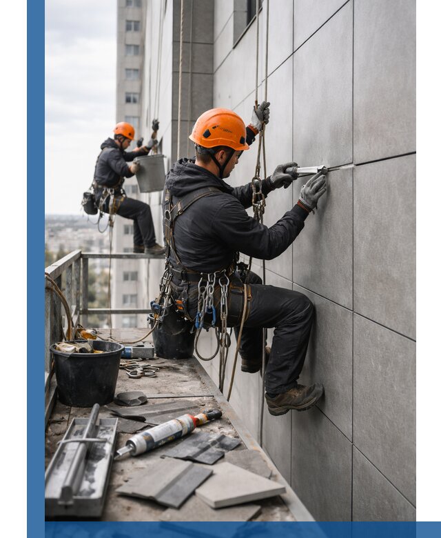 Профессиональный ремонт фасада из керамогранита в Тайшете