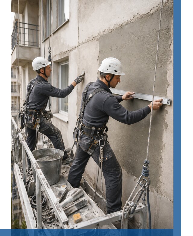 Штукатурка фасада на высоте в Тайшете от 935 р. | ВЫСОТНИК-Тшт