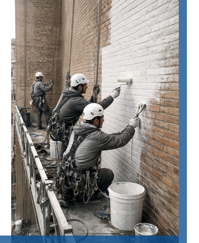 Покраска кирпичного фасада в Тайшете от 363 р. | ВЫСОТНИК-Тшт