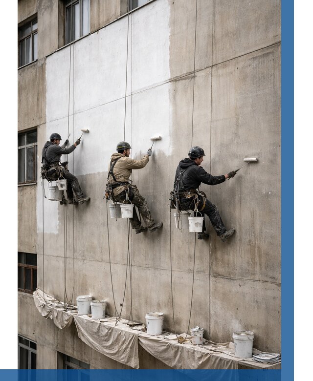 Покраска бетонного фасада в Тайшете от 363 р за м2 | ВЫСОТНИК-Тшт