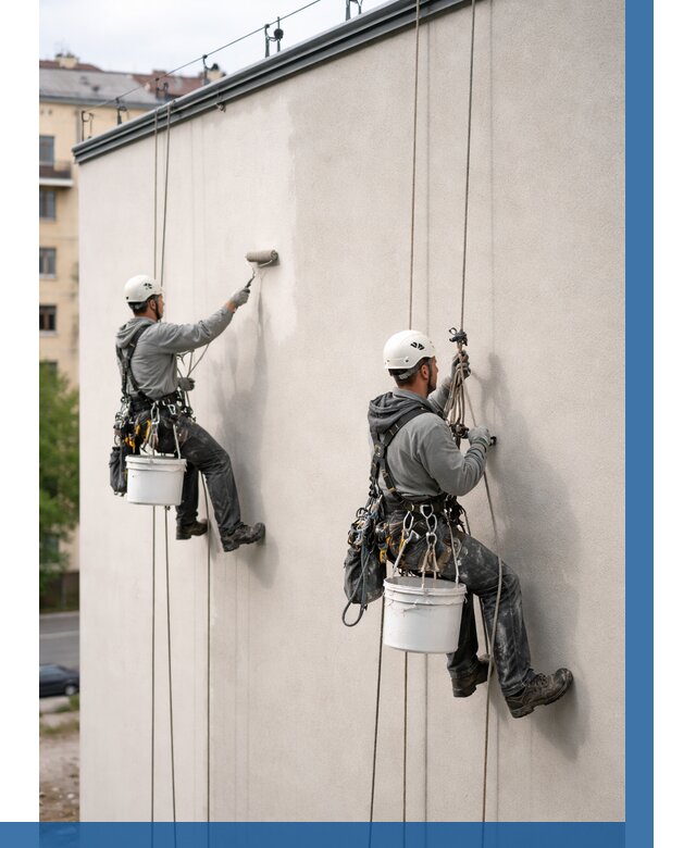 Покраска оштукатуренного фасада в Тайшете от 332 р. | ВЫСОТНИК-Тшт