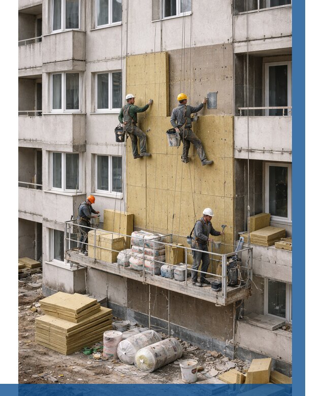 Утепление фасада минватой в Тайшете от 1558 р. | ВЫСОТНИК-Тшт