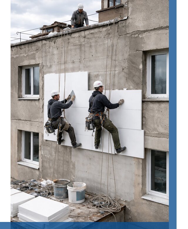 Утепление фасада пенополистиролом в Тайшете от 1869 р. | ВЫСОТНИК-Тшт