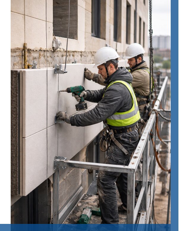 Монтаж фасадных термопанелей в Тайшете от 1558 р. | ВЫСОТНИК-Тшт