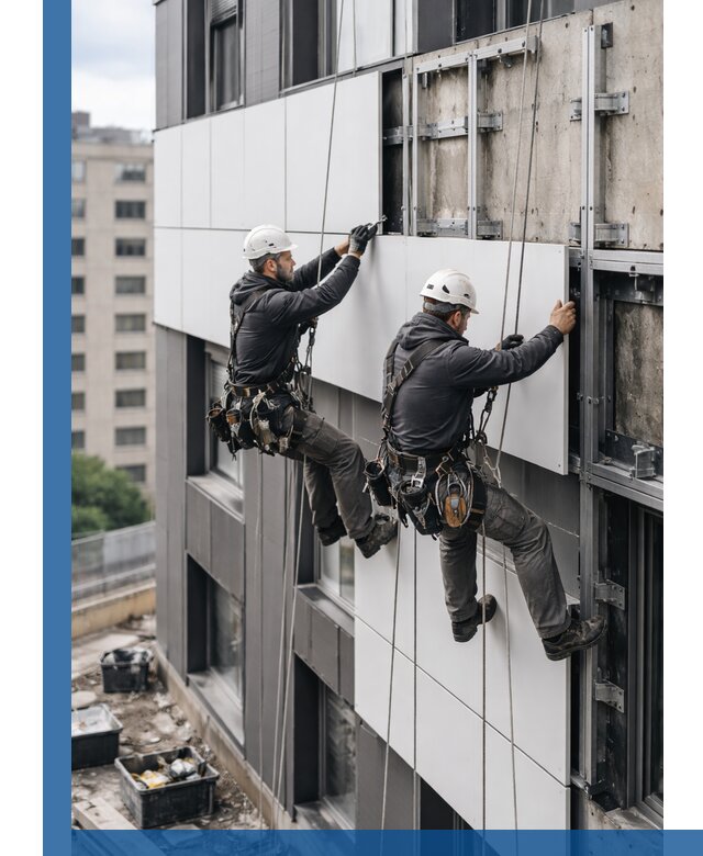 Монтаж композитных панелей фасада в Тайшете под ключ