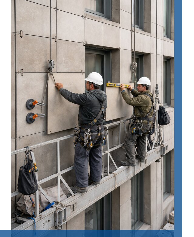 Монтаж керамогранита на фасад в Тайшете от 2596 р. | ВЫСОТНИК-Тшт