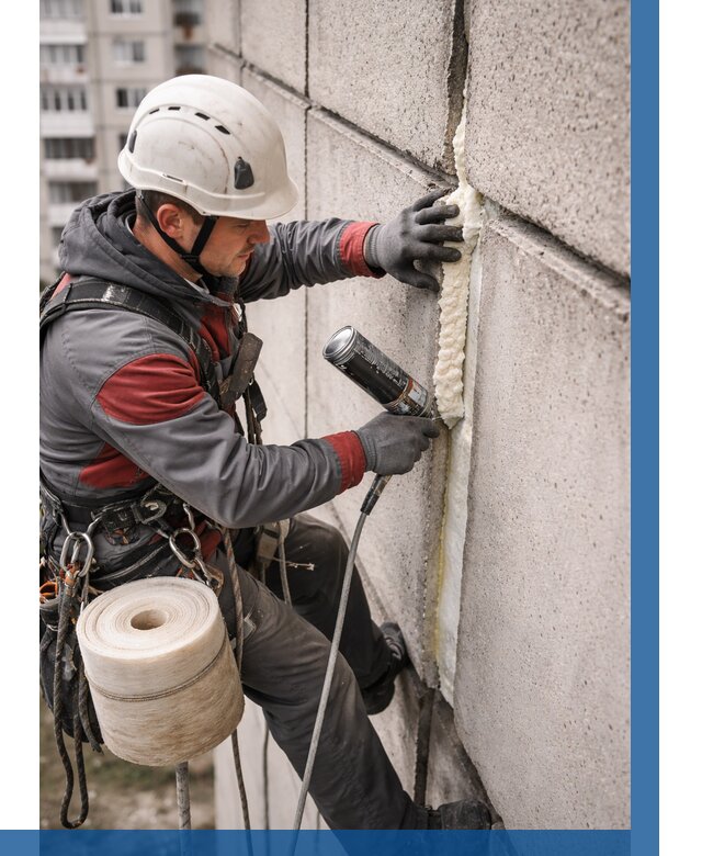 Утепление межпанельных швов в Тайшете от 727 р. | ВЫСОТНИК-Тшт