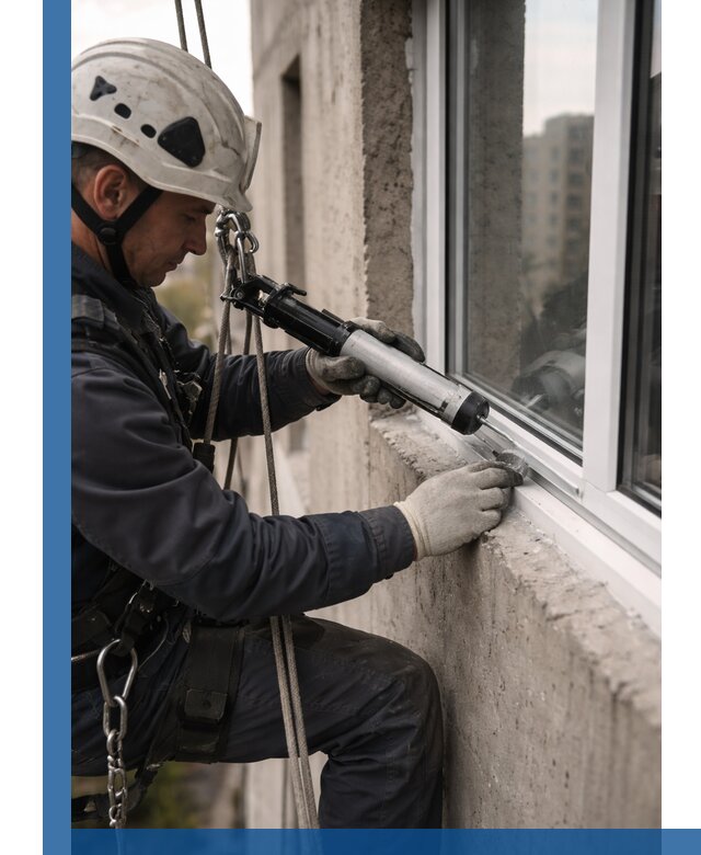 Герметизация оконных швов снаружи в Тайшете профессионально