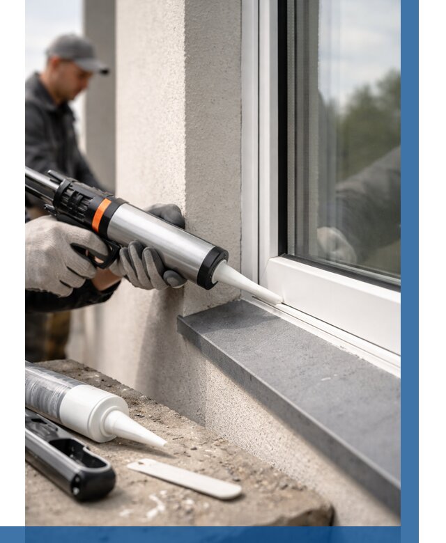 Герметизация монтажных швов окон в Тайшете от 675 р. | ВЫСОТНИК-Тшт