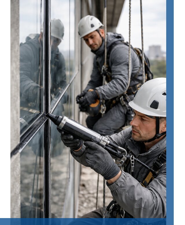 Герметизация витражных швов в Тайшете от 675 р. | ВЫСОТНИК-Тшт