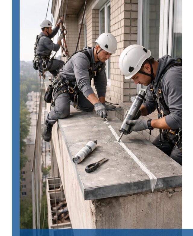 Герметизация балконного козырька в Тайшете профессионально