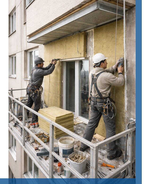 Утепление балкона снаружи в Тайшете от 1662 р. под ключ ВЫСОТНИК-Тшт