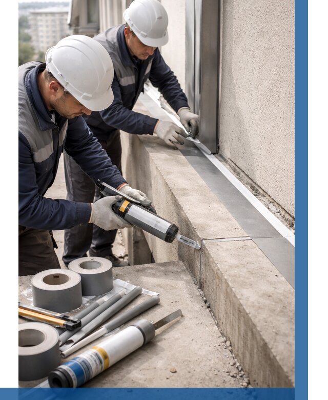 Герметизация примыкания балкона в Тайшете от 4673 р. | ВЫСОТНИК-Тшт