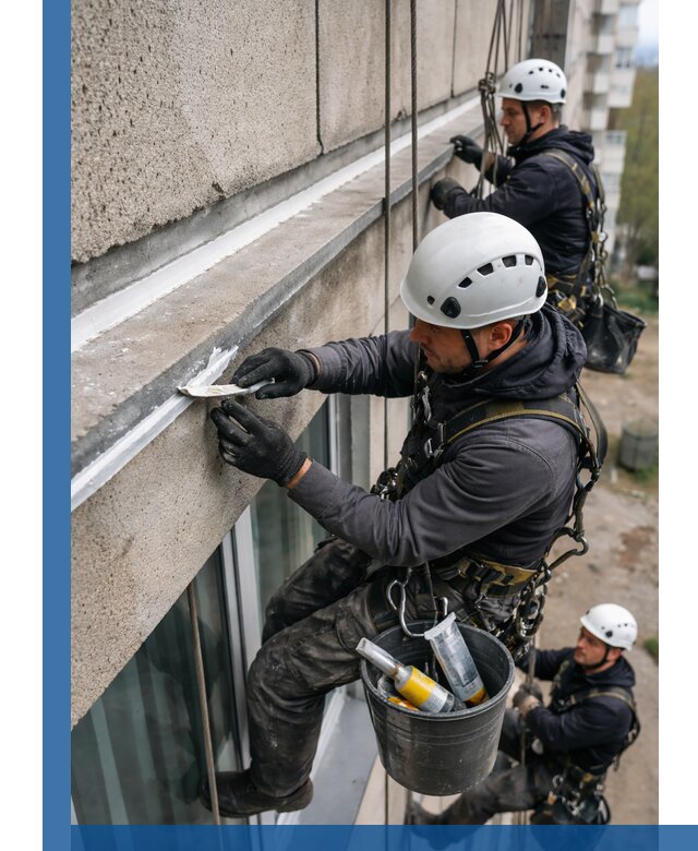 Герметизация примыкания балкона в Тайшете под ключ с гарантией