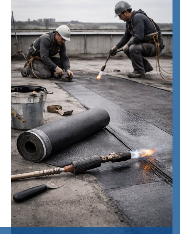 Ремонт рулонной кровли в Тайшете от 675 р. | ВЫСОТНИК-Тшт