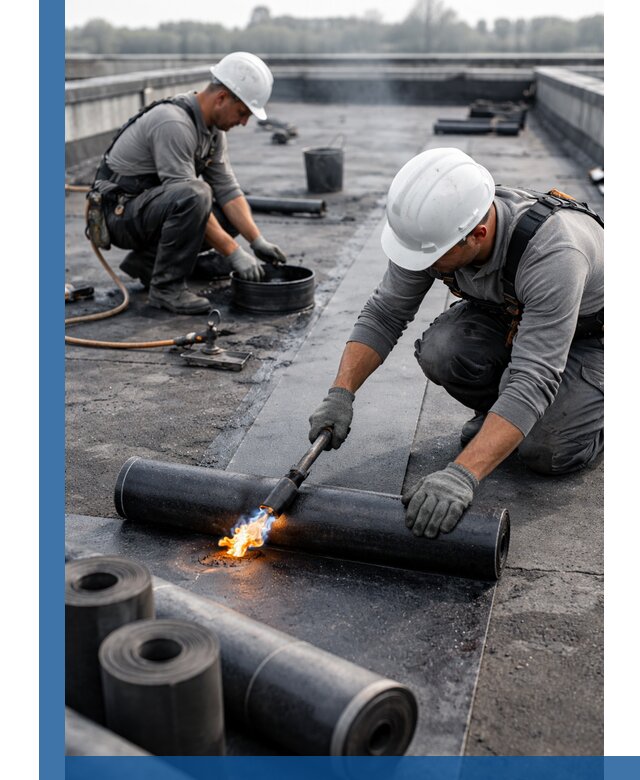 Ремонт рулонной кровли в Тайшете герметизация и восстановление