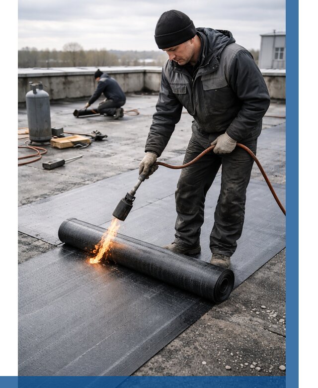 Ремонт наплавляемой кровли в Тайшете от 727 р. | ВЫСОТНИК-Тшт