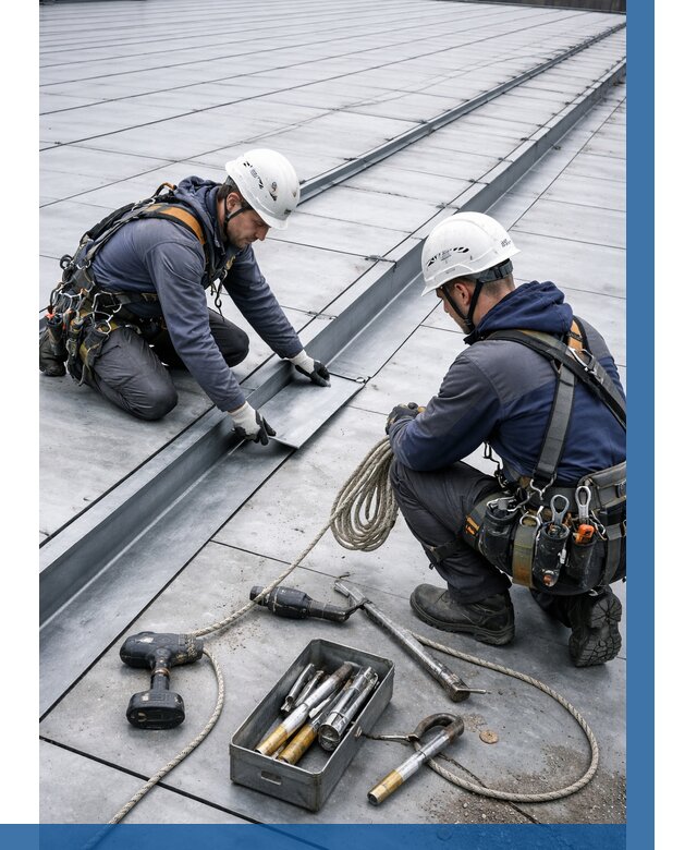 Ремонт фальцевой кровли в Тайшете от 727 р. | ВЫСОТНИК-Тшт