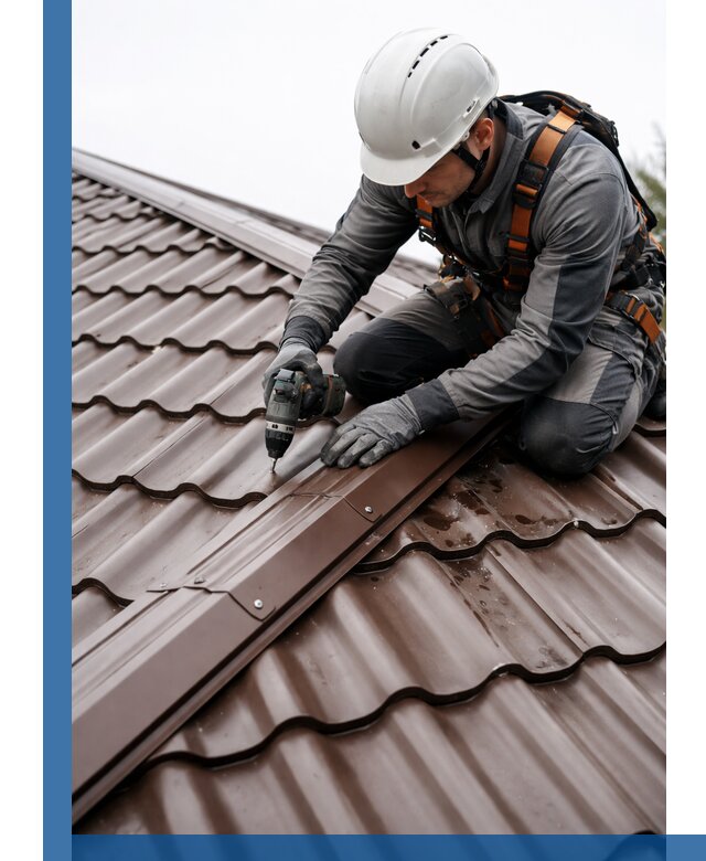 Ремонт металлочерепицы на крыше в Тайшете профессионально