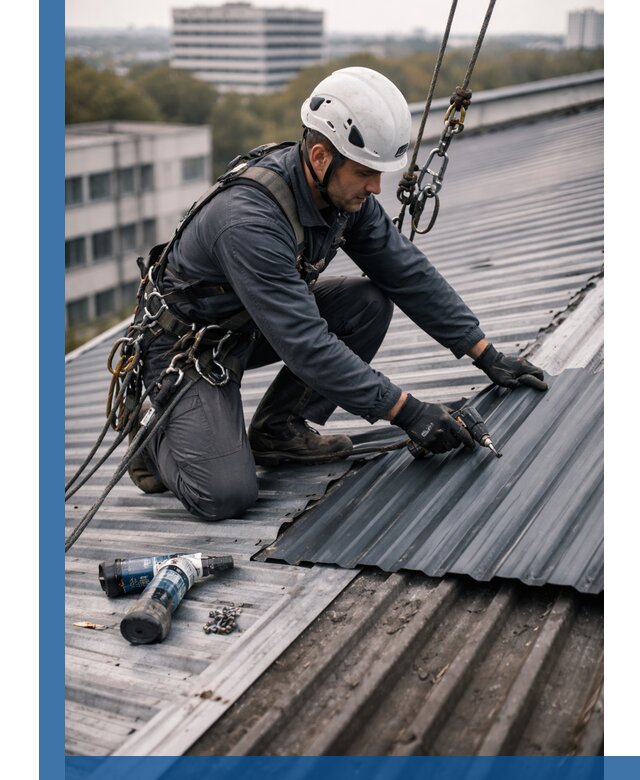 Ремонт профнастила на кровле в Тайшете, работы под ключ