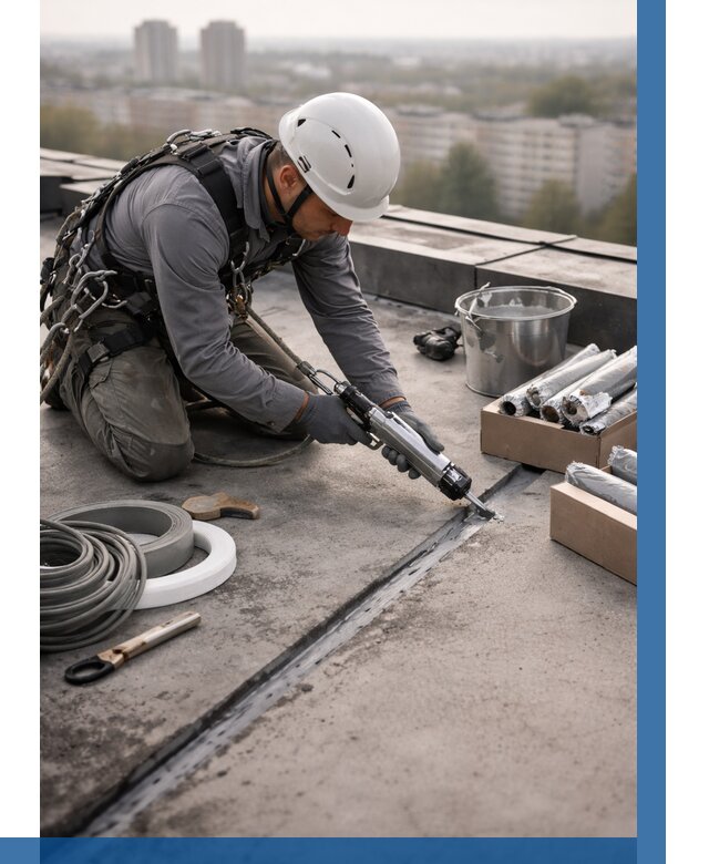 Герметизация швов кровли в Тайшете от 467 р./м2 | ВЫСОТНИК-Тшт