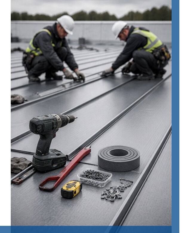 Монтаж фальцевой кровли в Тайшете от 1869 р. | ВЫСОТНИК-Тшт