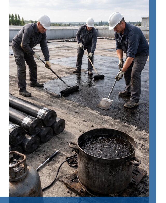 Гидроизоляция кровли мастикой в Тайшете от 623 р. | ВЫСОТНИК-Тшт