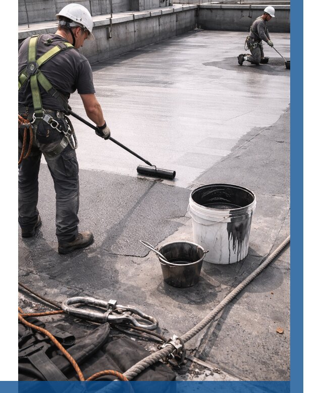 Гидроизоляция кровли жидкой резиной в Тайшете от 519 р. | ВЫСОТНИК-Тшт