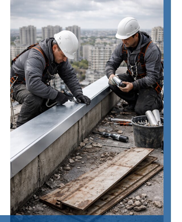 Замена парапетных крышек под ключ в Тайшете от 1246 р. | ВЫСОТНИК-Тшт