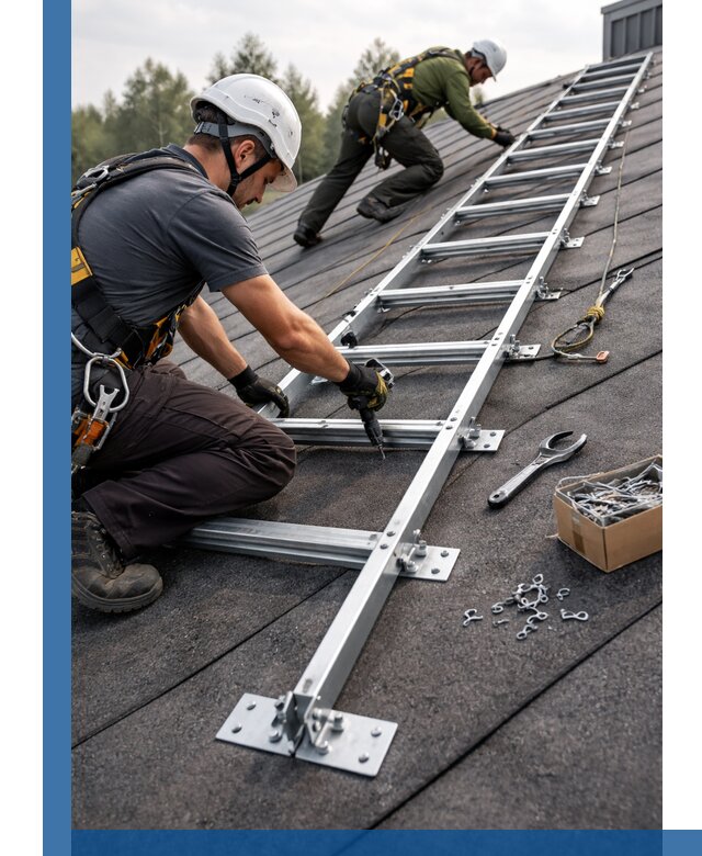 Профессиональный монтаж кровельной лестницы в Тайшете под ключ