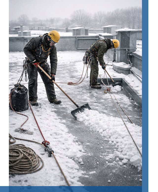 Очистка крыши от снега в Тайшете от 7789 р. | ВЫСОТНИК-Тшт