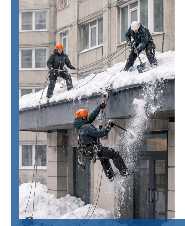 Безопасная очистка навесов от снега в Тайшете круглогодично