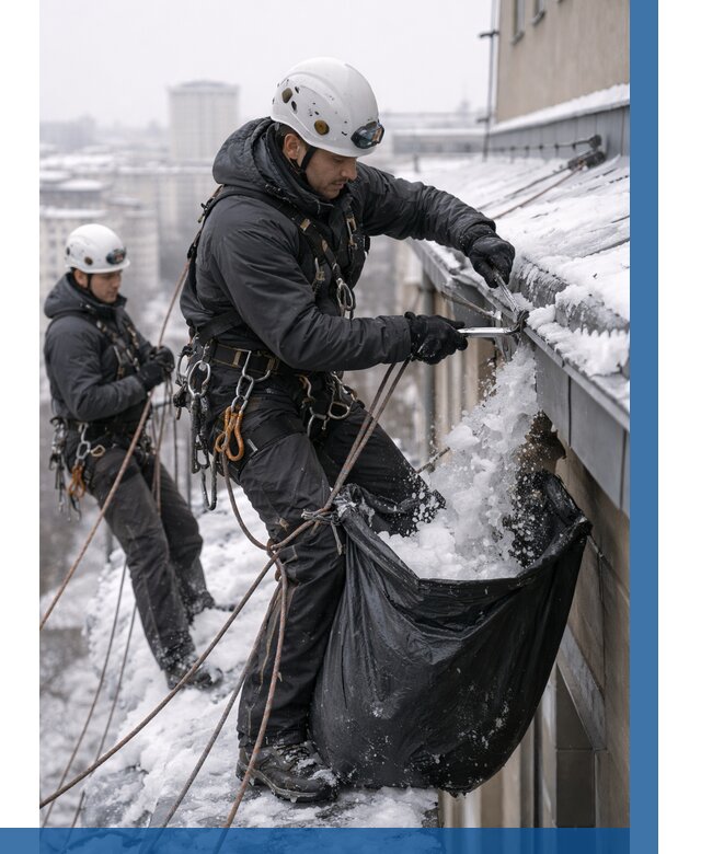 Аварийная очистка крыши в Тайшете под ключ от 312 р. | ВЫСОТНИК-Тшт