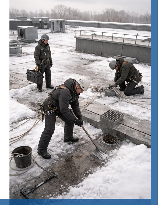 Абонентское обслуживание кровли зимой в Тайшете от 8308 р. | ВЫСОТНИК-Тшт