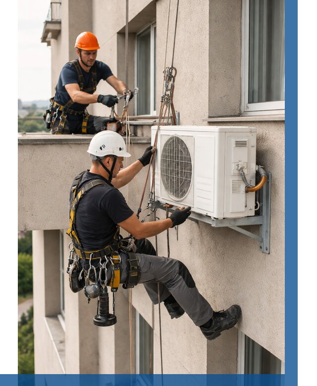 Монтаж внешнего блока кондиционера в Тайшете от 6750 р. | ВЫСОТНИК-Тшт