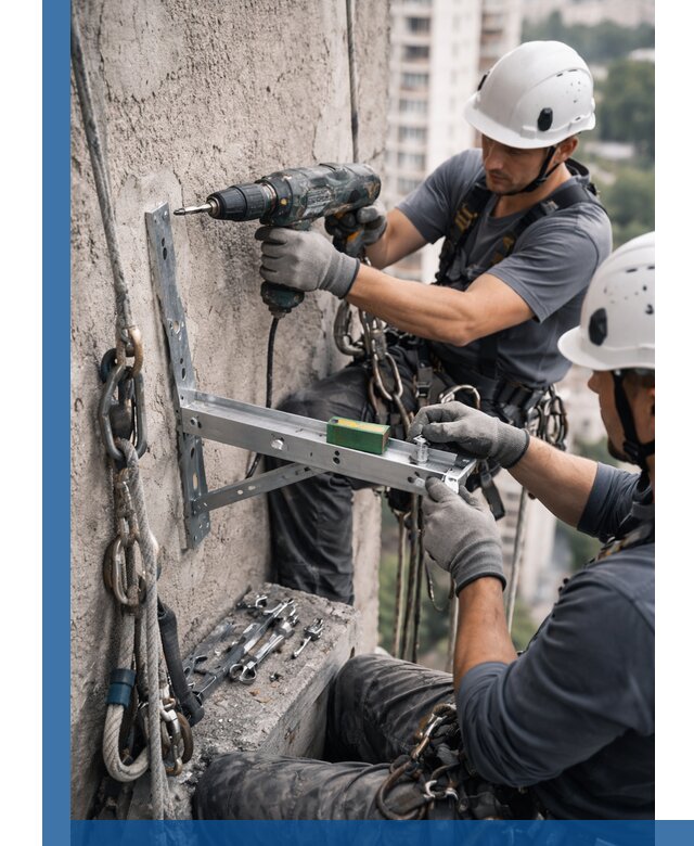 Установка кронштейнов кондиционера и крепежа в Тайшете