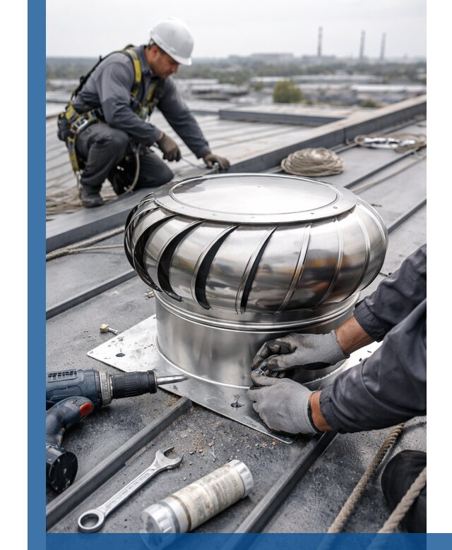 Установка дефлекторов на кровле в Тайшете профессионально