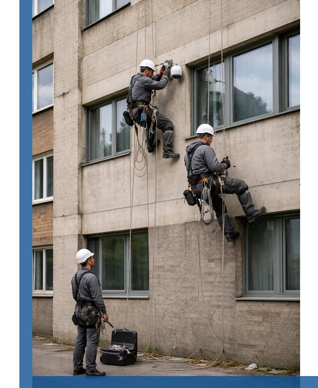 Монтаж фасадных камер видеонаблюдения в Тайшете под ключ