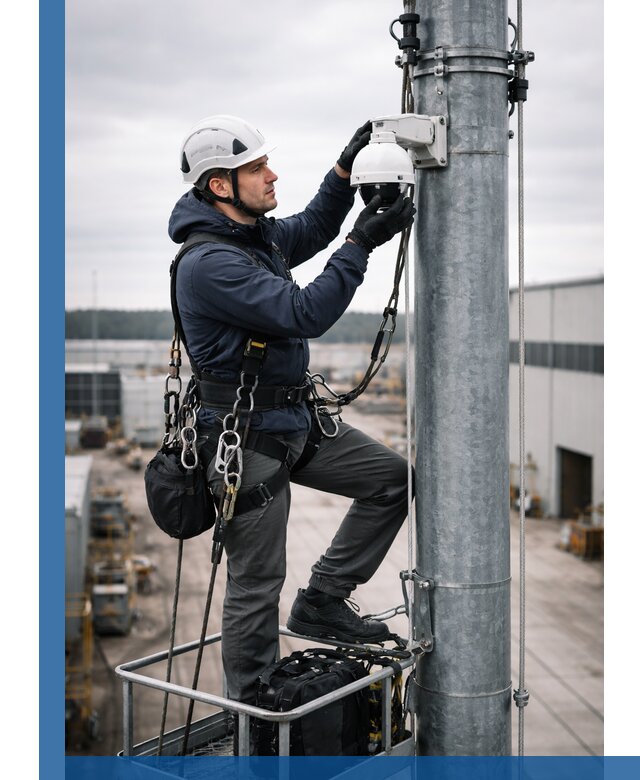 Профессиональная установка видеокамер на мачте в Тайшете