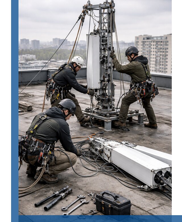 Демонтаж антенн на крыше зданий в Тайшете с гарантией