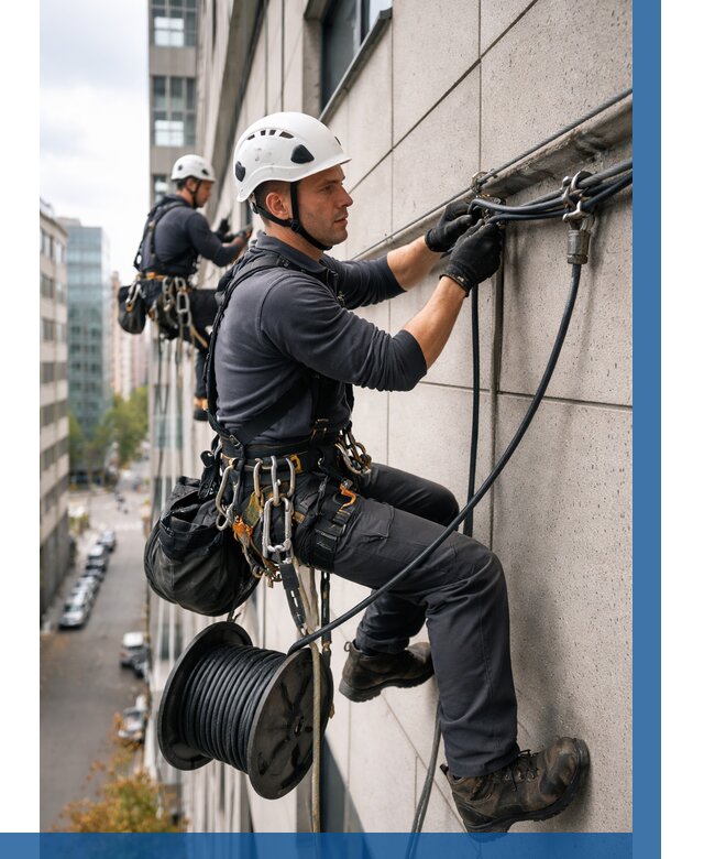 Прокладка кабеля по фасаду в Тайшете от 363 р. | ВЫСОТНИК-Тшт