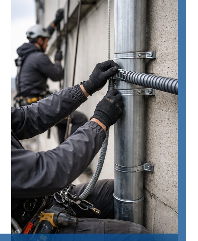 Монтаж гофры для кабеля в Тайшете от 312 р. | ВЫСОТНИК-Тшт